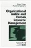 Organizational Justice & Human Resource Management