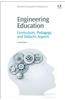 Engineering Education: Curriculum, Pedagogy and Didactic Aspects