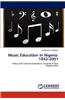 Music Education in Nigeria: 1842-2001