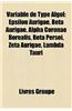 Variable de Type ALGOL: Epsilon Aurigae, Beta Aurigae, Alpha Coronae Borealis, Beta Persei, Zeta Aurigae, Lambda Tauri