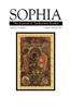 Sophia Volume 13, No. 1