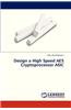 Design a High Speed AES Cryptoprocessor ASIC