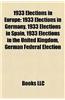 1933 Elections in Europe: 1933 Elections in Germany, 1933 Elections in Spain, 1933 Elections in the United Kingdom, German Federal Election