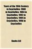 Years of the 20th Century in Seychelles: 1980 in Seychelles, 1984 in Seychelles, 1992 in Seychelles, 1994 in Seychelles, 1996 in Seychelles