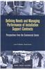 Defining Needs and Managing Performance of Installation Support Contracts