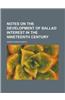 Notes on the Development of Ballad Interest in the Nineteenth Century