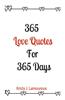 365 Love Quotes for 365 Days