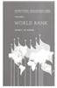 The World Bank: An Annotated Bibliography