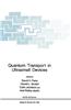 Quantum Transport in Ultrasmall Devices: Proceedings of a NATO Advanced Study Institute on Quantum Transport in Ultrasmall Devices, Held July 17 30, 1