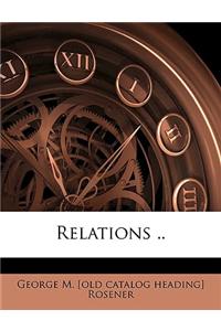 Relations ..