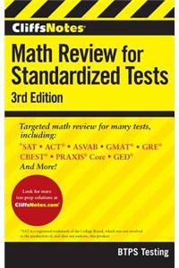 Cliffsnotes Math Review for Standardized Tests 3rd Edition