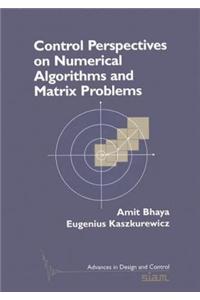 Control Perspectives on Numerical Algorithms and Matrix Problems