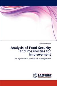 Analysis of Food Security and Possibilities for Improvement