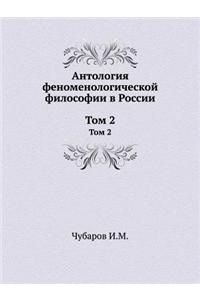 Antologiya Fenomenologicheskoj Filosofii V Rossii Tom 2