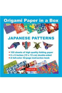 Origami Paper in a Box - Japanese Patterns: 192 Sheets of 6 X 6" Folding Paper & 32-Page Book (Tuttle Origami Paper)