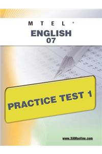 Mtel English 07 Practice Test 1