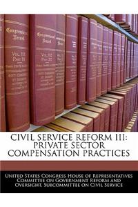 Civil Service Reform III: Private Sector Compensation Practices