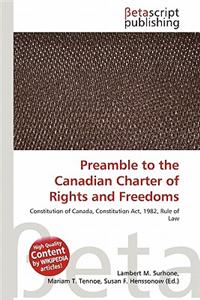 Preamble to the Canadian Charter of Rights and Freedoms