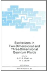 Excitations in Two-dimensional and Three-dimensional Quantum Fluids