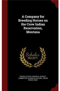 A Company for Breeding Horses on the Crow Indian Reservation, Montana