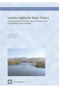 Lesotho Highlands Water Project: Communication Practices for Governance and Sustainability Improvement
