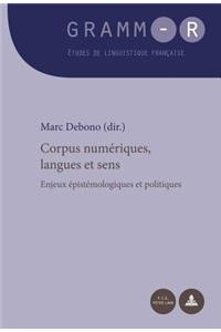 Corpus Numeriques, Langues Et Sens: Enjeux Epistemologiques Et Politiques