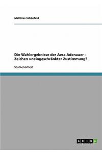 Die Wahlergebnisse Der Aera Adenauer - Zeichen Uneingeschrankter Zustimmung?