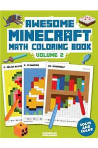 Awesome Minecraft Math Coloring Book: Pixelated Art for Kids