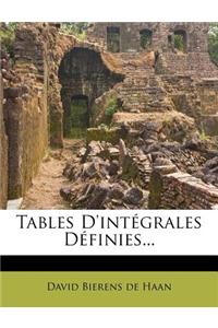 Tables D'Integrales Definies...