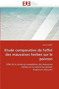 Etude Comparative de L'Effet Des Mauvaises Herbes Sur Le Poivron