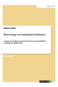 Bewertung Von Auslandsinvestitionen