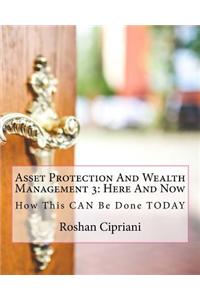 Asset Protection and Wealth Management 3: Here and Now: I Will Teach You How This Can Be Done Today