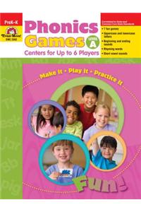Phonics Games, Grades PreK-K: Levela: Centers for Up to 6 Players