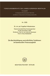 Die Berucksichtigung Zentralortlicher Funktionen Im Kommunalen Finanzausgleich