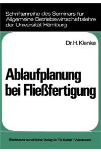 Ablaufplanung Bei Fliessfertigung