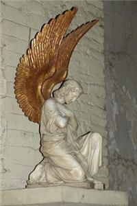 Angel with Golden Wings Statue Journal: 150 Page Lined Notebook/Diary
