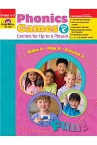 Phonics Games, Grades 1-2: Level C: Centers for Up to 6 Players