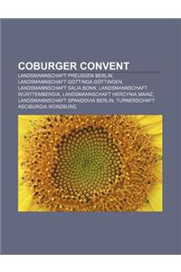 Coburger Convent: Landsmannschaft Preussen Berlin, Landsmannschaft Gottinga Gottingen, Landsmannschaft Salia Bonn, Landsmannschaft Wurtt