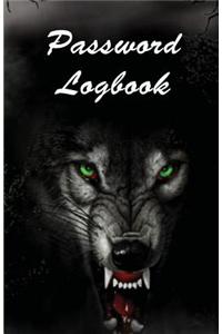 Password Logbook: Password Logbook / Diary / Notebook Wolf