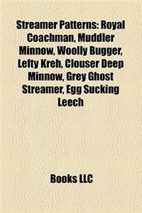 Streamer Patterns: Royal Coachman, Muddler Minnow, Woolly Bugger, Lefty Kreh, Clouser Deep Minnow, Grey Ghost Streamer, Egg Sucking Leech