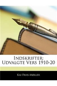 Indskrifter: Udvalgte Vers 1910-20