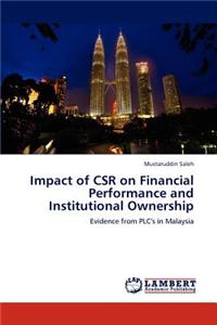 Impact of Csr on Financial Performance and Institutional Ownership