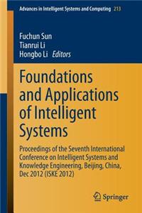 Foundations and Applications of Intelligent Systems: Proceedings of the Seventh International Conference on Intelligent Systems and Knowledge Engineer