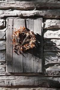 Rustic Dried Autumn Leaf Wreath Journal: 150 Page Lined Notebook/Diary