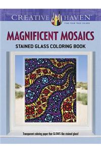 Creative Haven Magnificent Mosaics Stained Glass Coloring Book