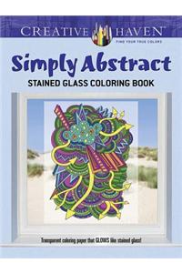 Creative Haven Simply Abstract Stained Glass Coloring Book