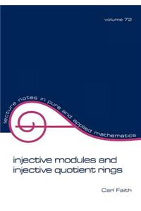 Injective Modules and Injective Quotient Rings