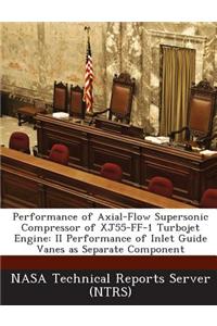 Performance of Axial-Flow Supersonic Compressor of Xj55-Ff-1 Turbojet Engine: II Performance of Inlet Guide Vanes as Separate Component