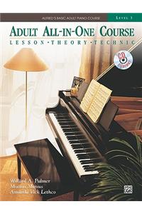Alfred's Basic Adult All-In-One Course, Bk 3: Lesson * Theory * Technic, Comb Bound Book & CD