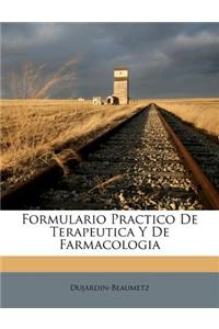 Formulario Practico de Terapeutica y de Farmacologia